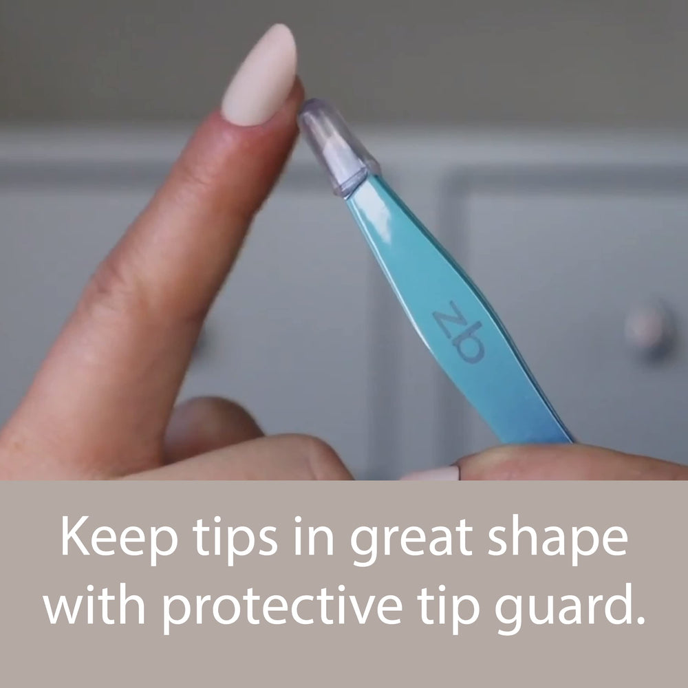 Zizzili Basics limited-edition aqua tweezers stand out in any kit
