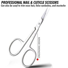 ZIZZLON Cuticle Scissors travel-size compact design for on-the-go grooming.