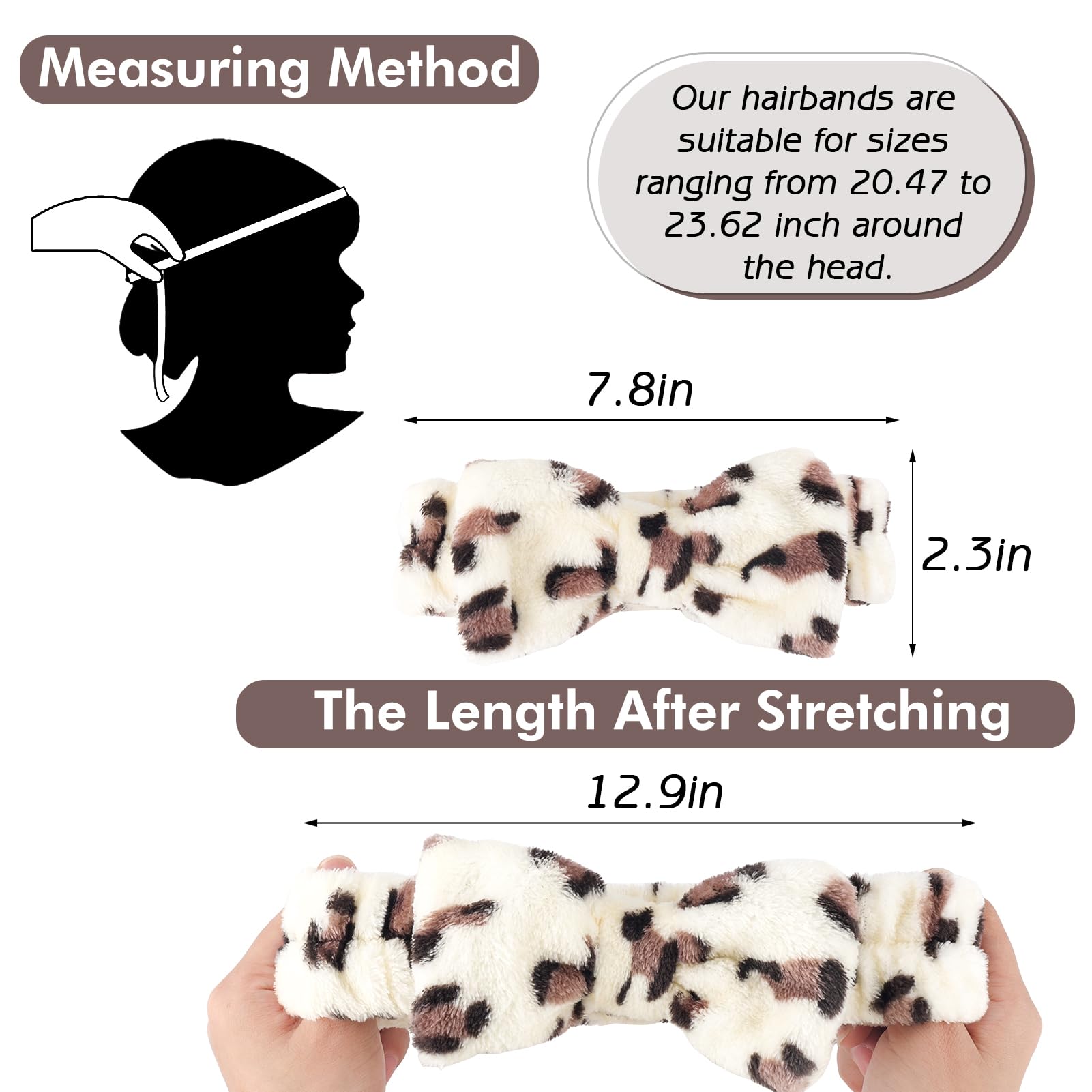 Zkptops non-slip headband stays in place while washing or applying masks