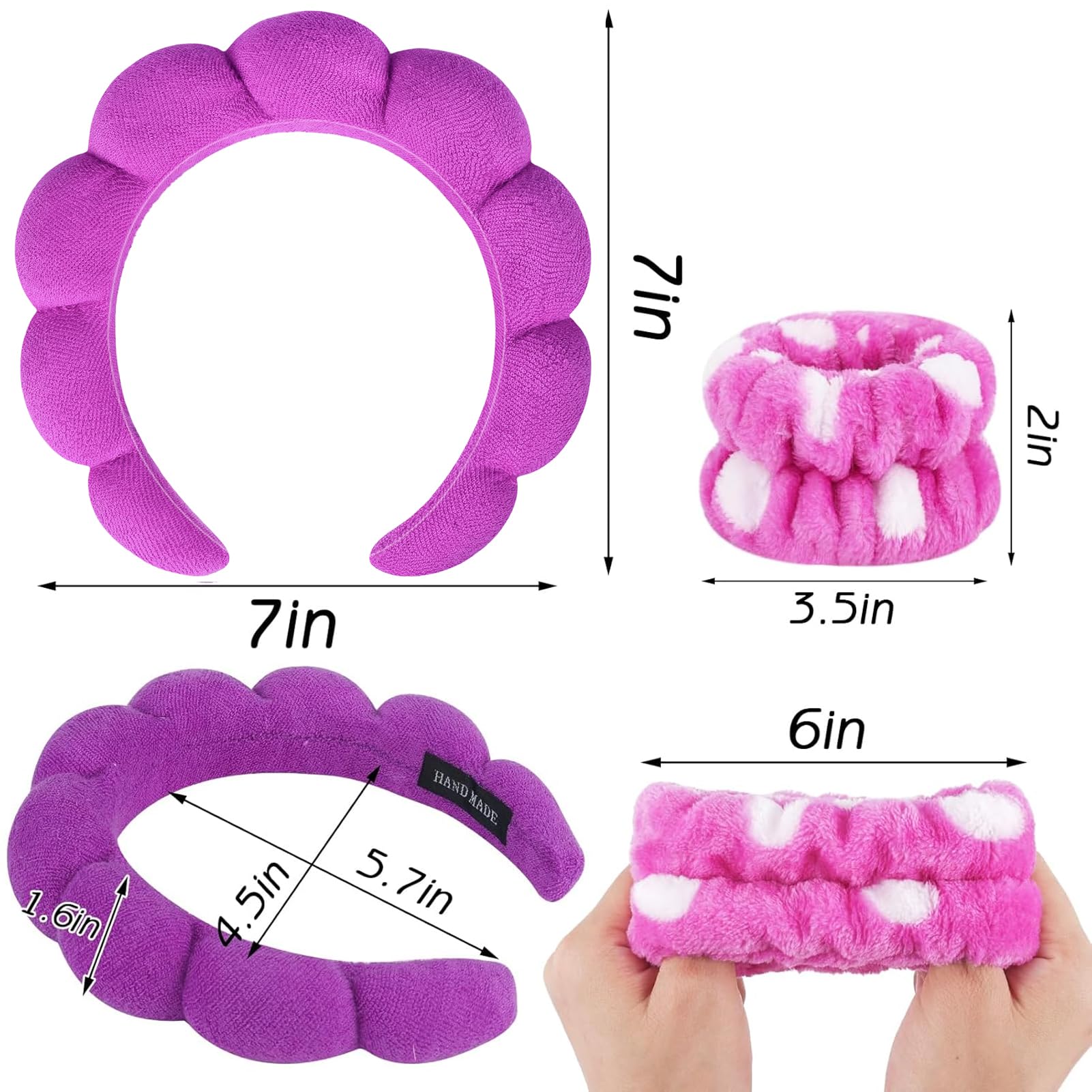 Zkptops spa headband worn for comfortable skincare sessions