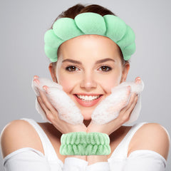 Zkptops wristband set features absorbent sponge lining ideal for makeup removal