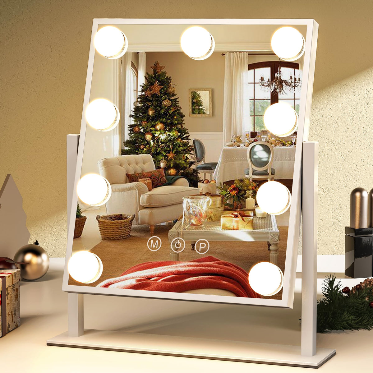 ZL ZELing vanity mirror with lights shows three color modes for natural daytime makeup.