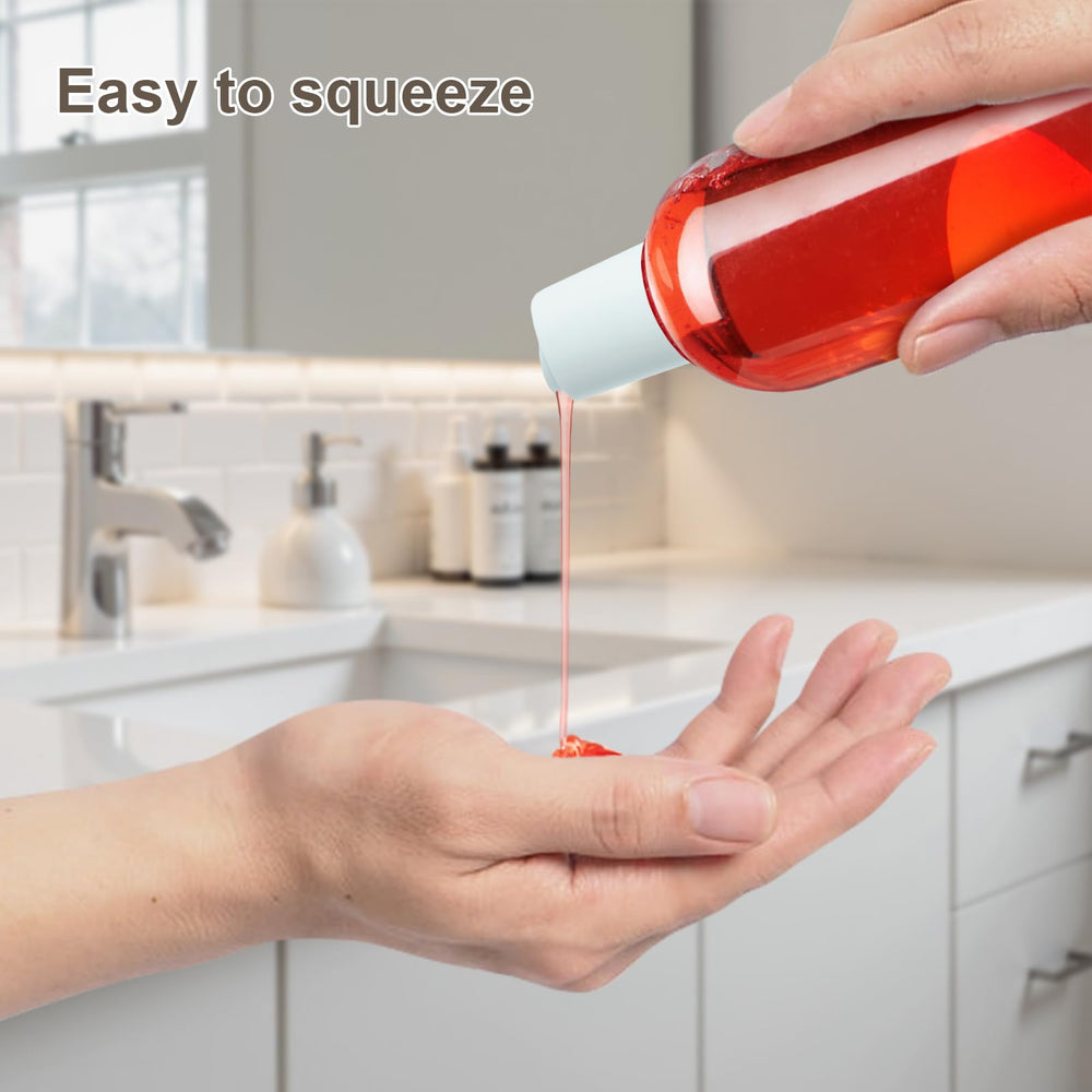 ZLEVEAYN disc-cap bottles close-up highlighting secure closure against leaks.