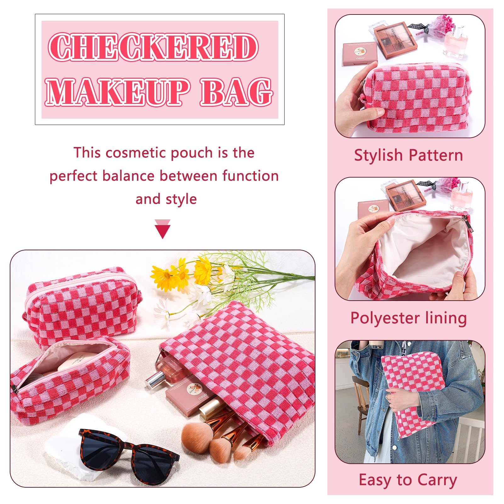 ZLFSRQ bolsa cosméticos cuadros, regalo ideal de belleza
