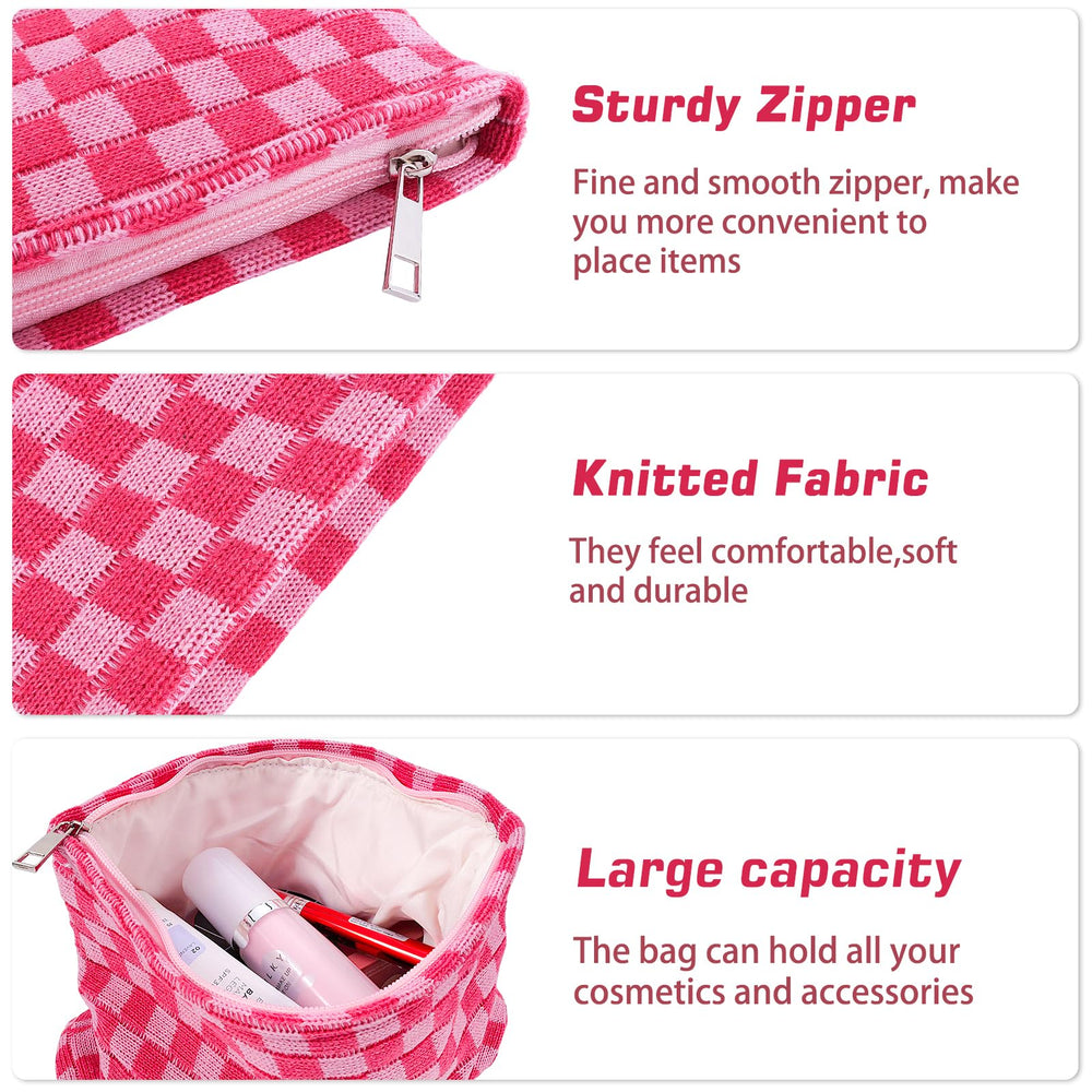 ZLFSRQ pink zipper travel bag shown with secure closure for travel use and organization.