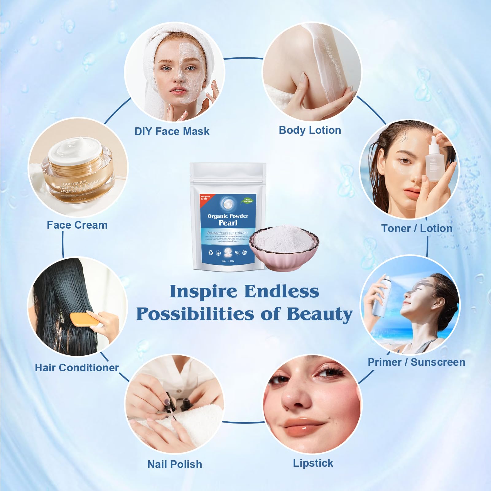 Zlimer Freshwater Pearl Powder DIY face mask for glow.
