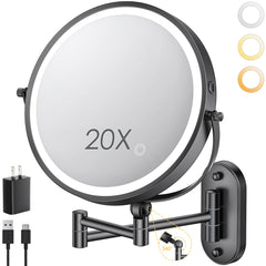 ZLOKLA nine-inch wall-mounted makeup mirror for full-face visibility