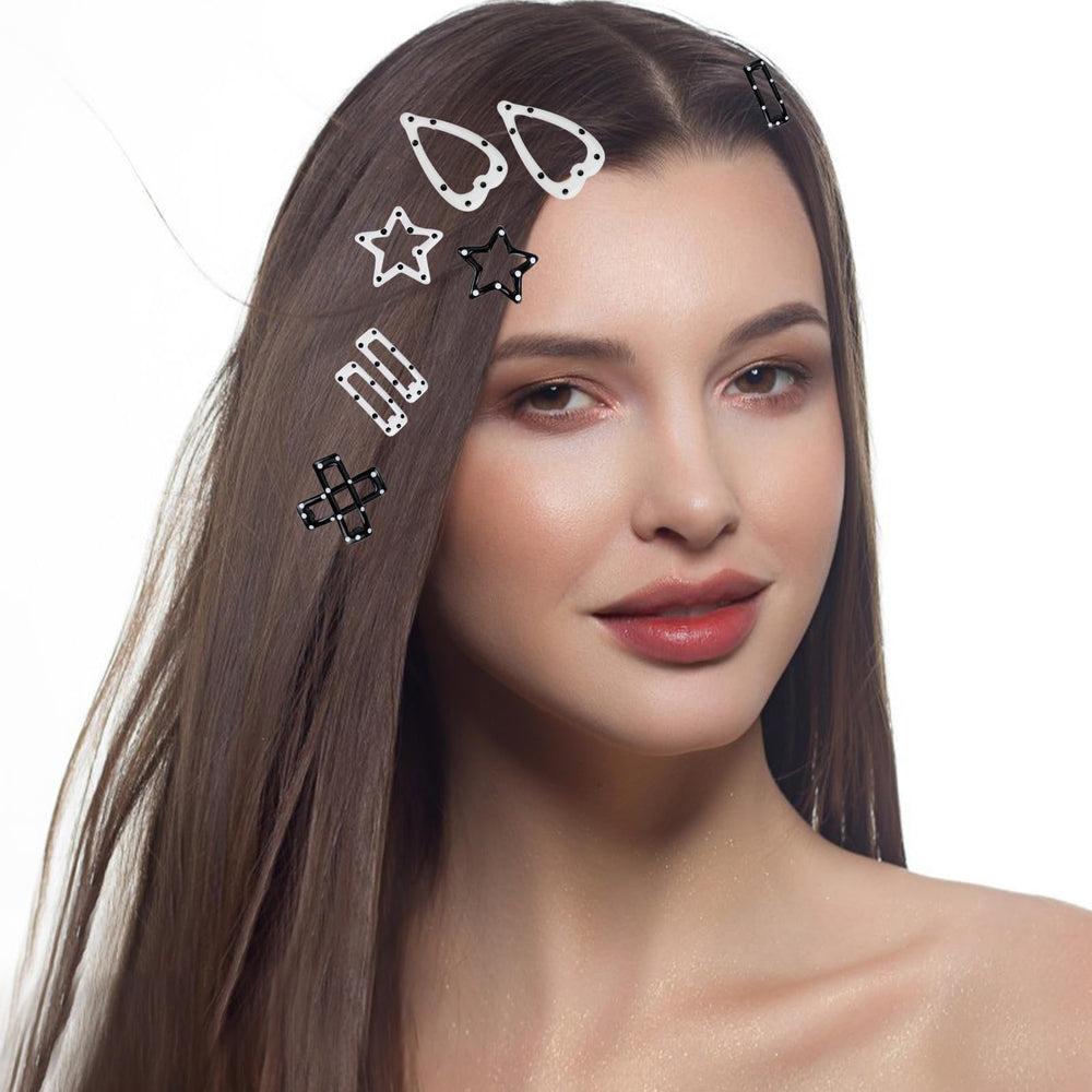 ZLSPTK metal star hair clip, adds edgy Y2K flair with snap.