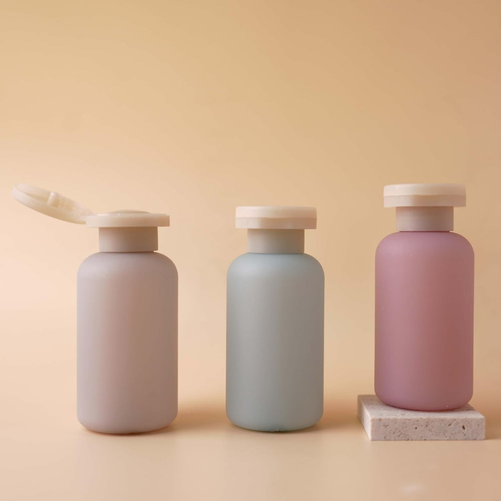 ZLSSETEC plastic travel bottle suited for shampoo, conditioner, and lotion on trips.