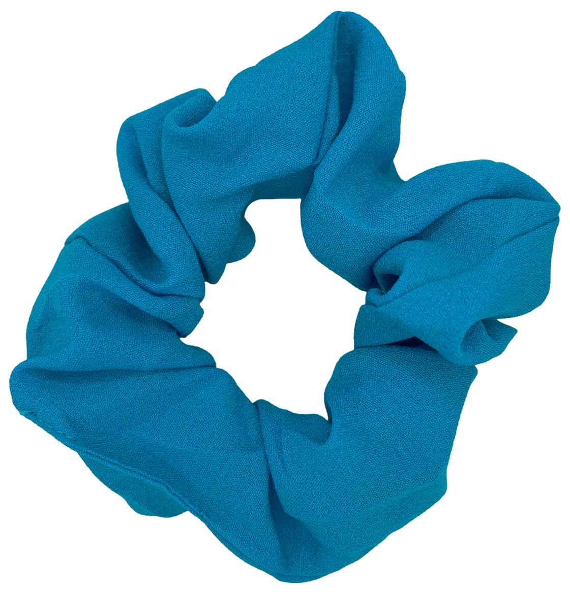 ZLXO NOVELTIES Neon Scrunchies Green Closeup demonstrates versatile hold for hair.