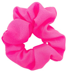 ZLXO NOVELTIES Neon Scrunchies Pink Closeup highlights vivid color for vibrant party looks.