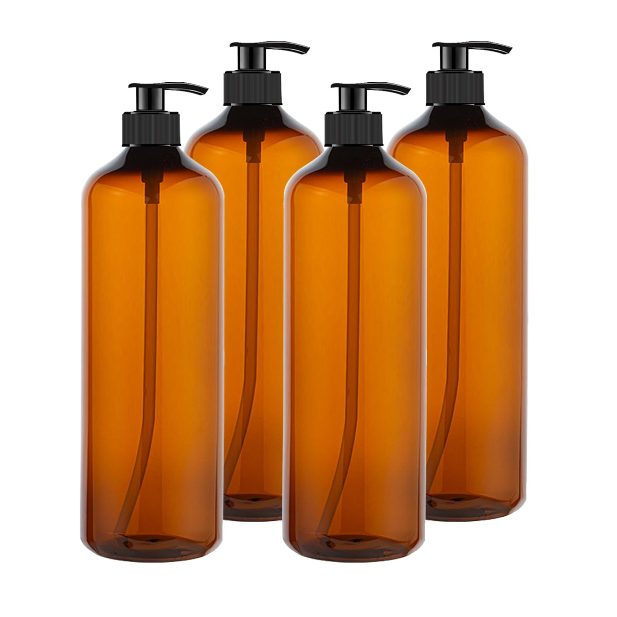 ZMYBCPACK amber 32oz bottle with pump protects contents from UV exposure