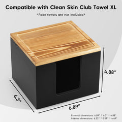 ZMZKKLL rustic-modern towel box on vanity complements decor and organization