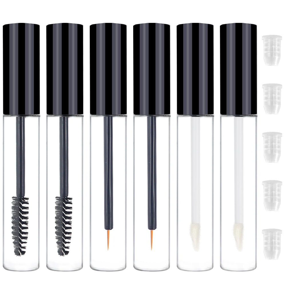 ZNBSIXP 6pcs empty mascara tubes with wands for DIY makeup use
