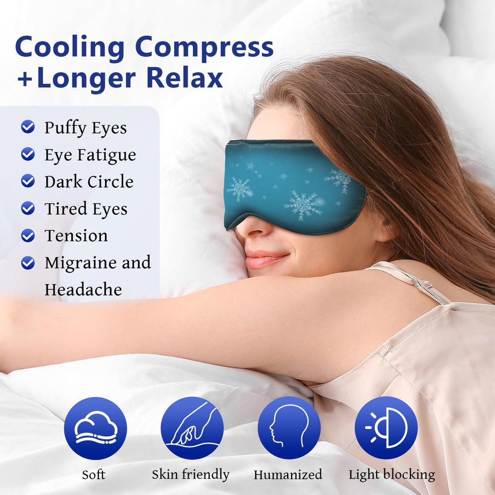 Znocuetod cooling eye mask side profile with flexible gel