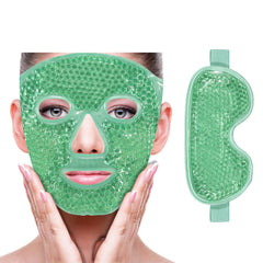 ZNÖCUETÖD cooling ice eye mask with dual temps for puffiness relief.