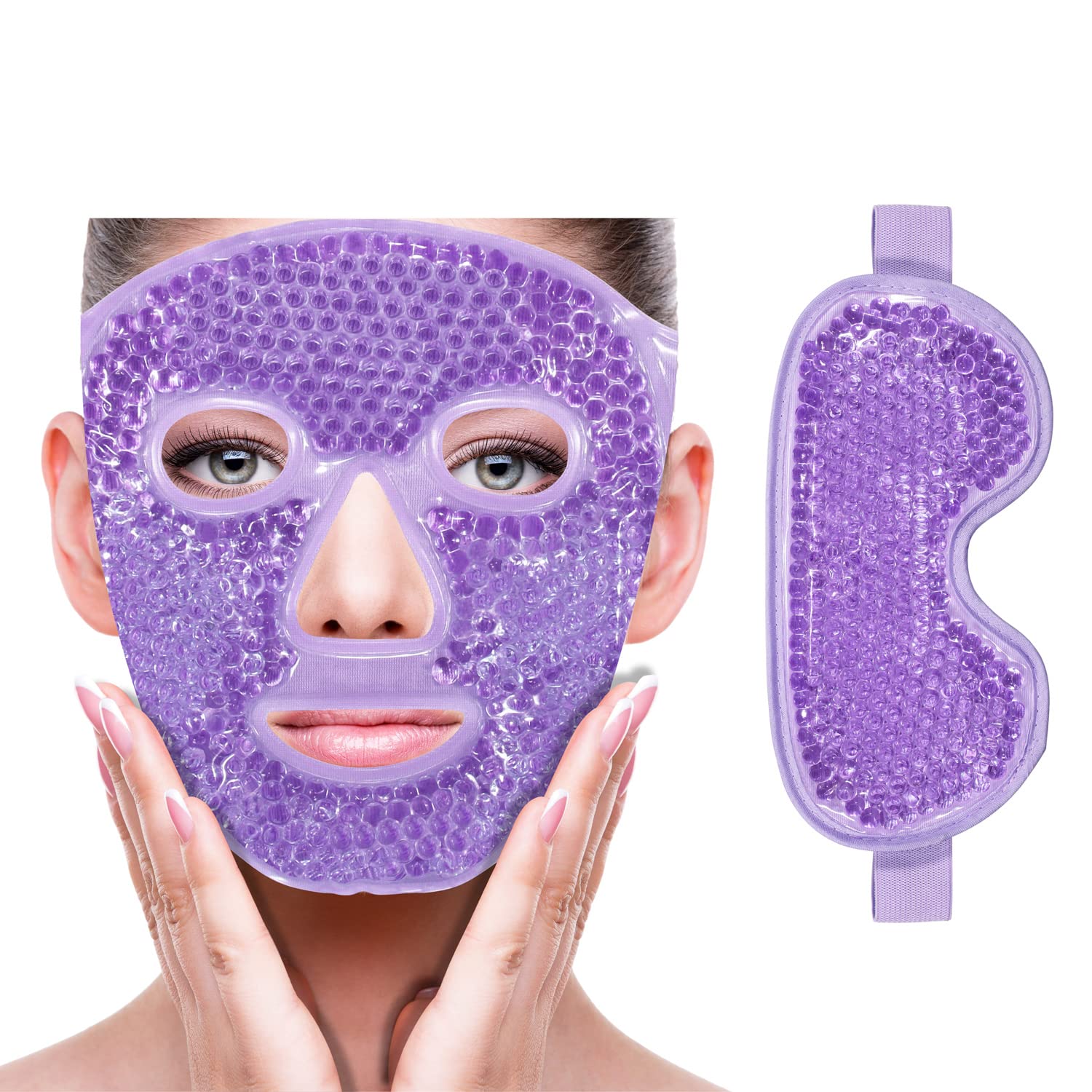 Znocuetod cooling ice eye mask relieves eye-area puffiness with plush backing