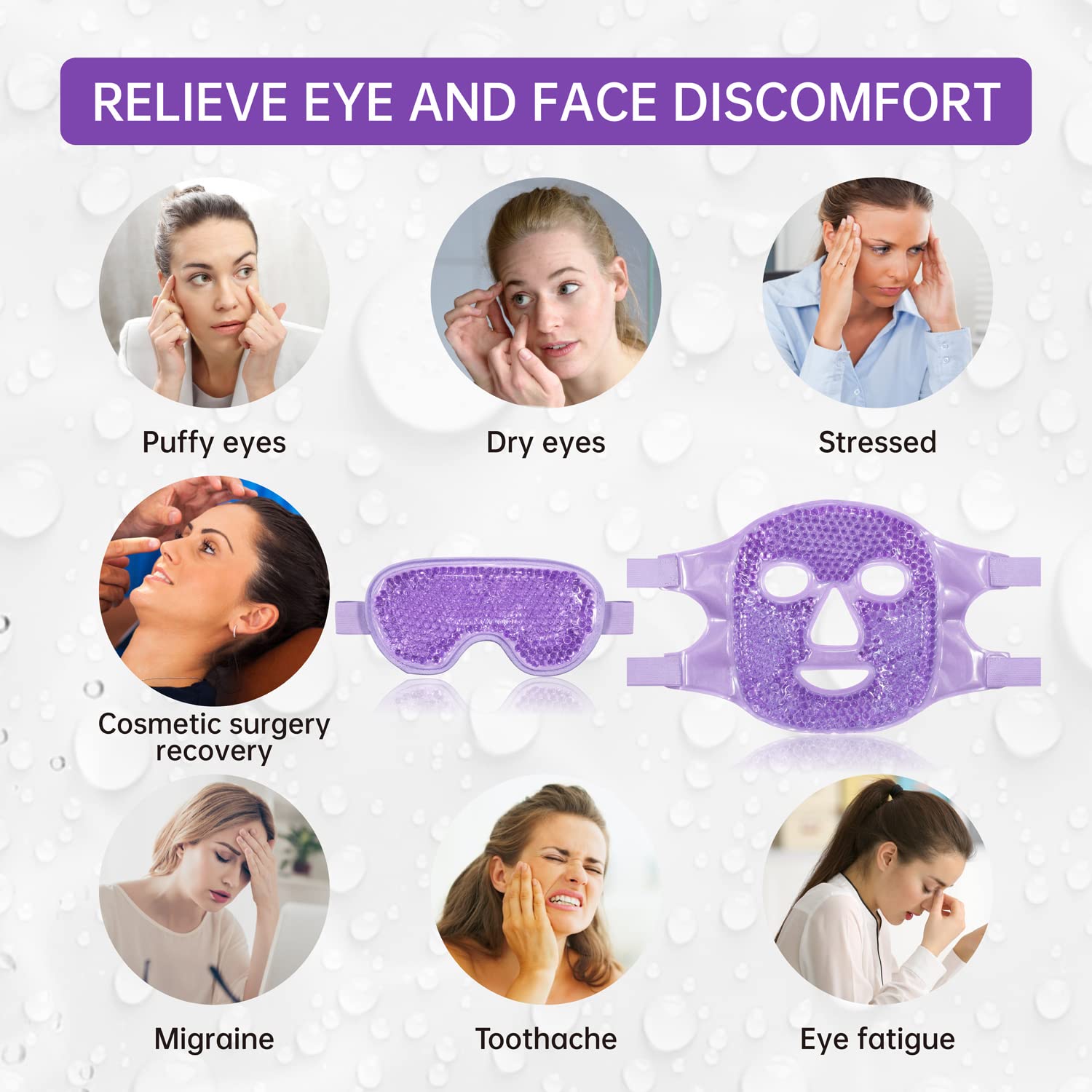 Znocuetod dual-side design offers both eye and face temperature therapy