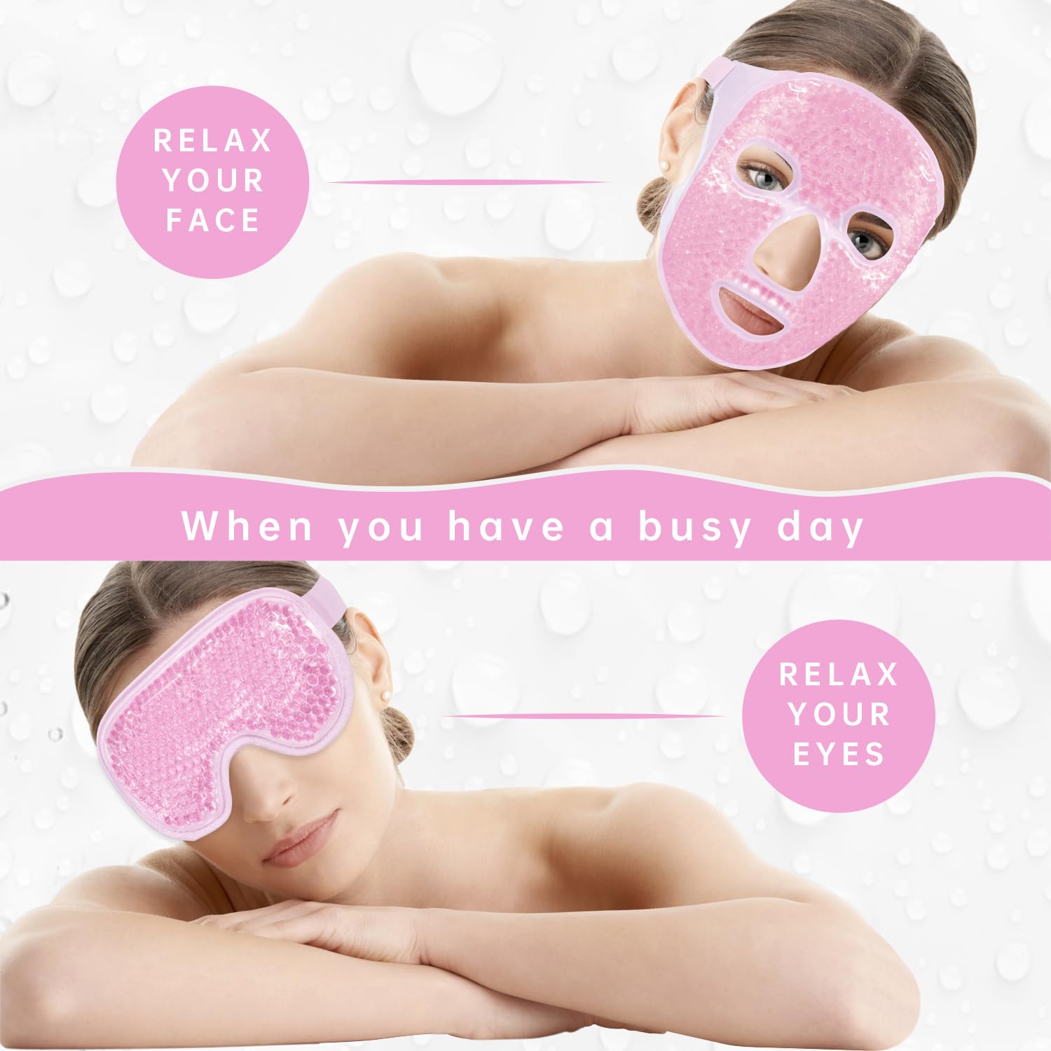 ZNÖCUETÖD face mask ice pack cooling for facial relief