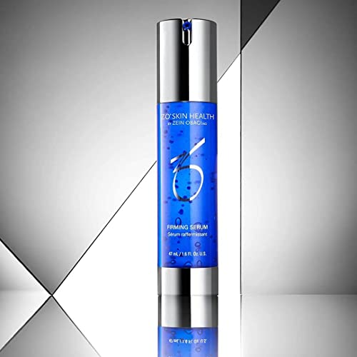 ZO SKIN HEALTH ZO SKIN FIRMING SERUM label shot emphasizes advanced peptides and elasticity benefits