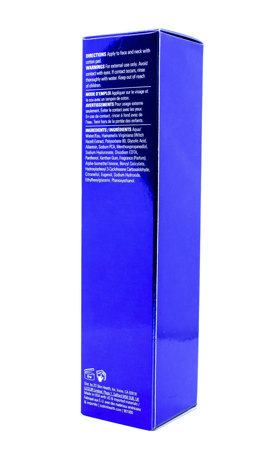 ZO Skin Health Calming Toner application closeup – supports gentle cleansing and pH balance