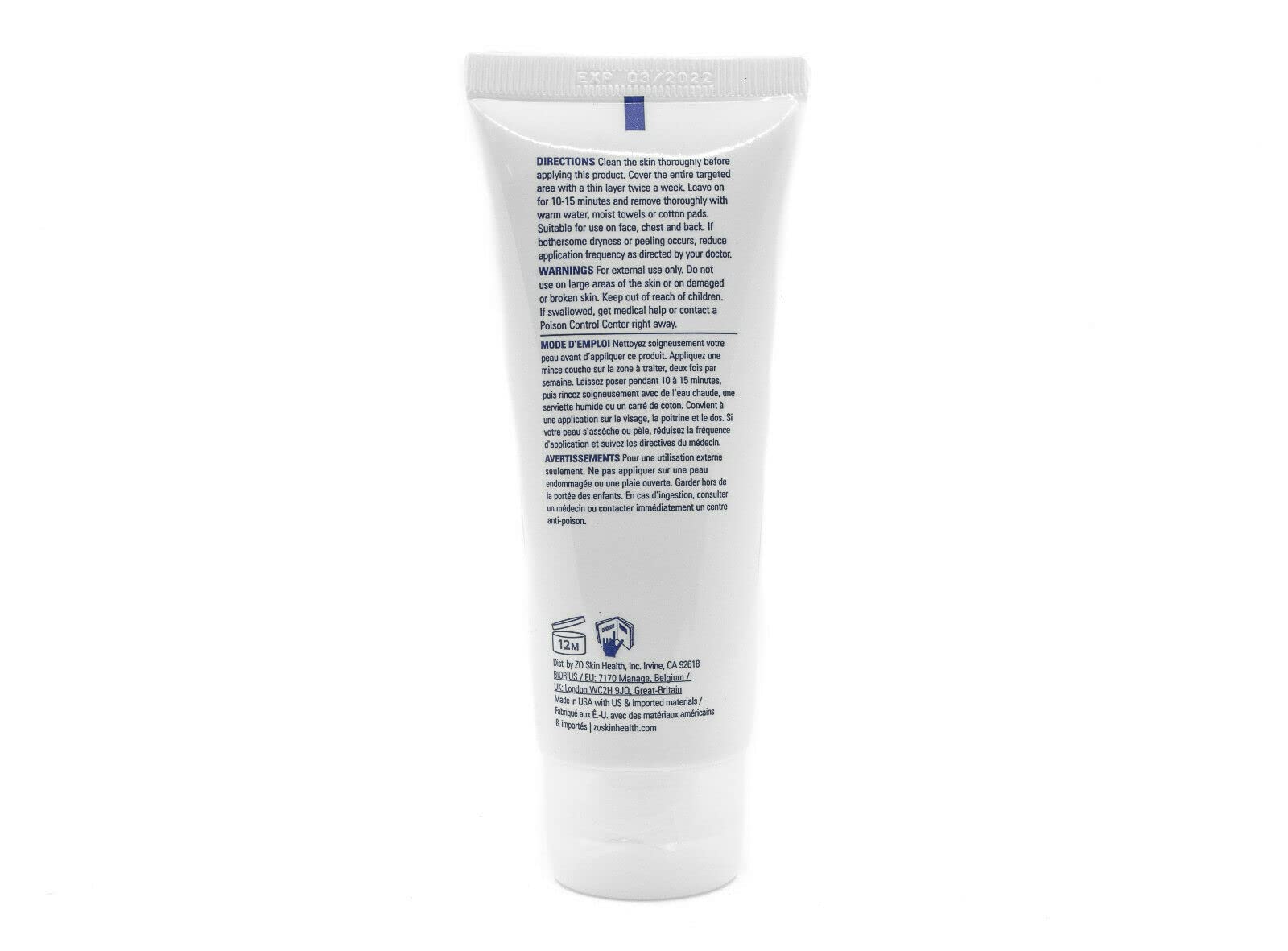 ZO SKIN HEALTH Complexion Clearing Masque rinse off shows gentle removal of oil without dryness