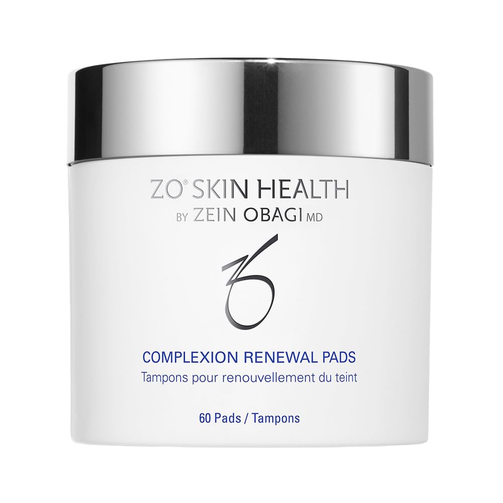 ZO Skin Health Complexion Renewal Pads 60 pads reduce surface oil and clear debris.