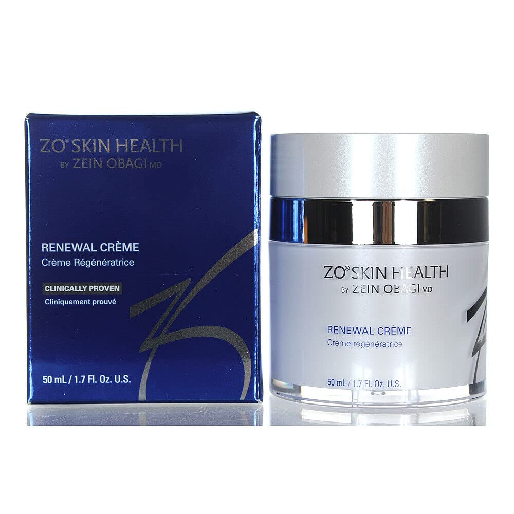 Zo Skin Health Daily Renewal Creme bottle shows a hydrating daily soothing care.
