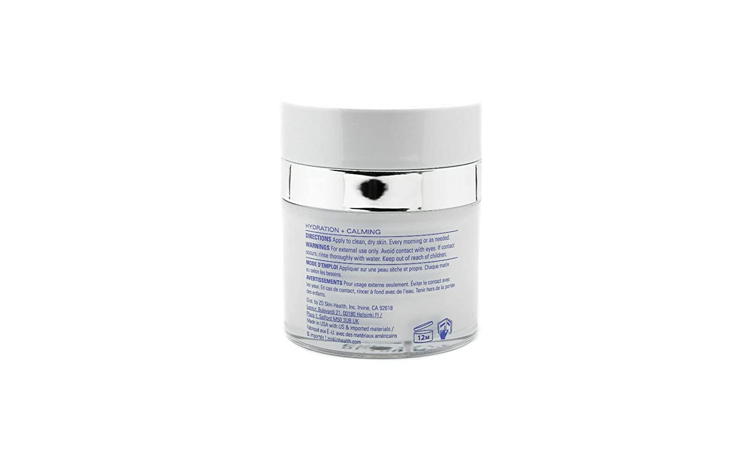 Zo Skin Health Daily Renewal Creme ingredient glimpse highlights humectants and antioxidants.
