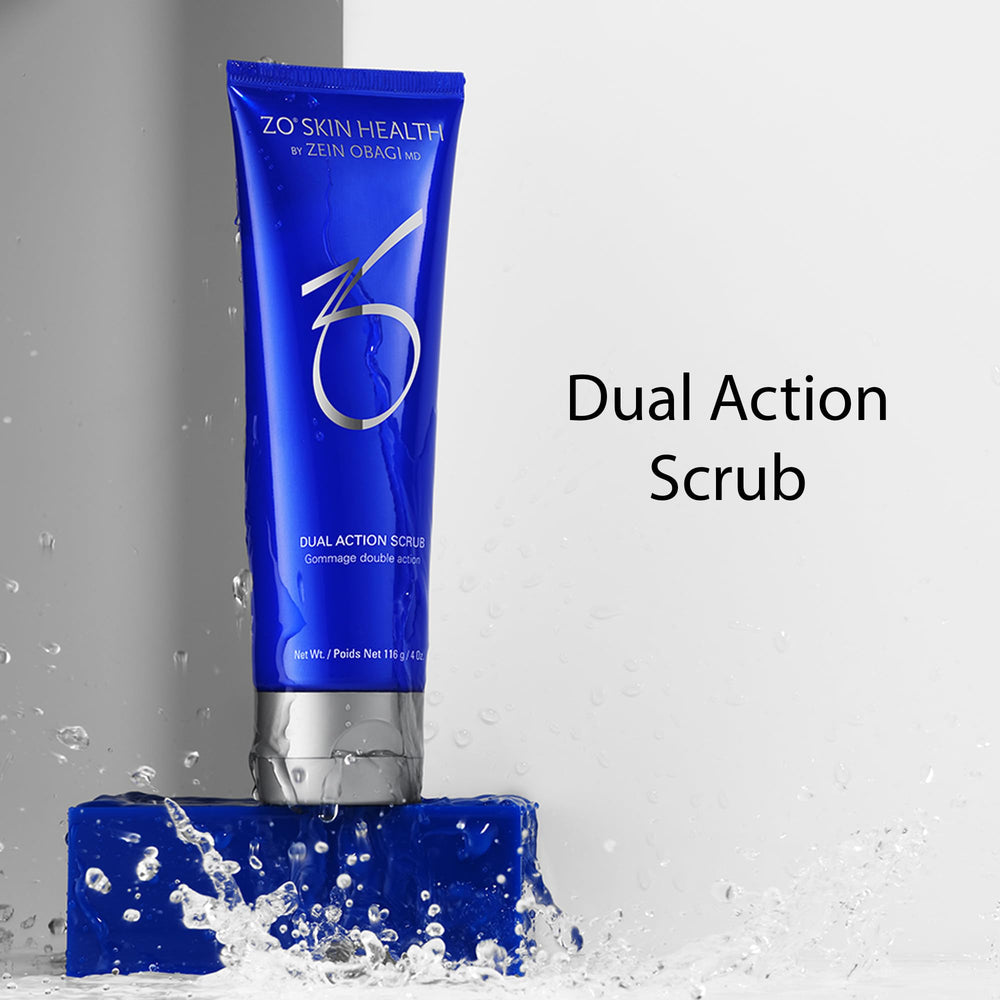 ZO SKIN HEALTH Dual Action Scrub texture closeup demonstrates exfoliating texture and even application.