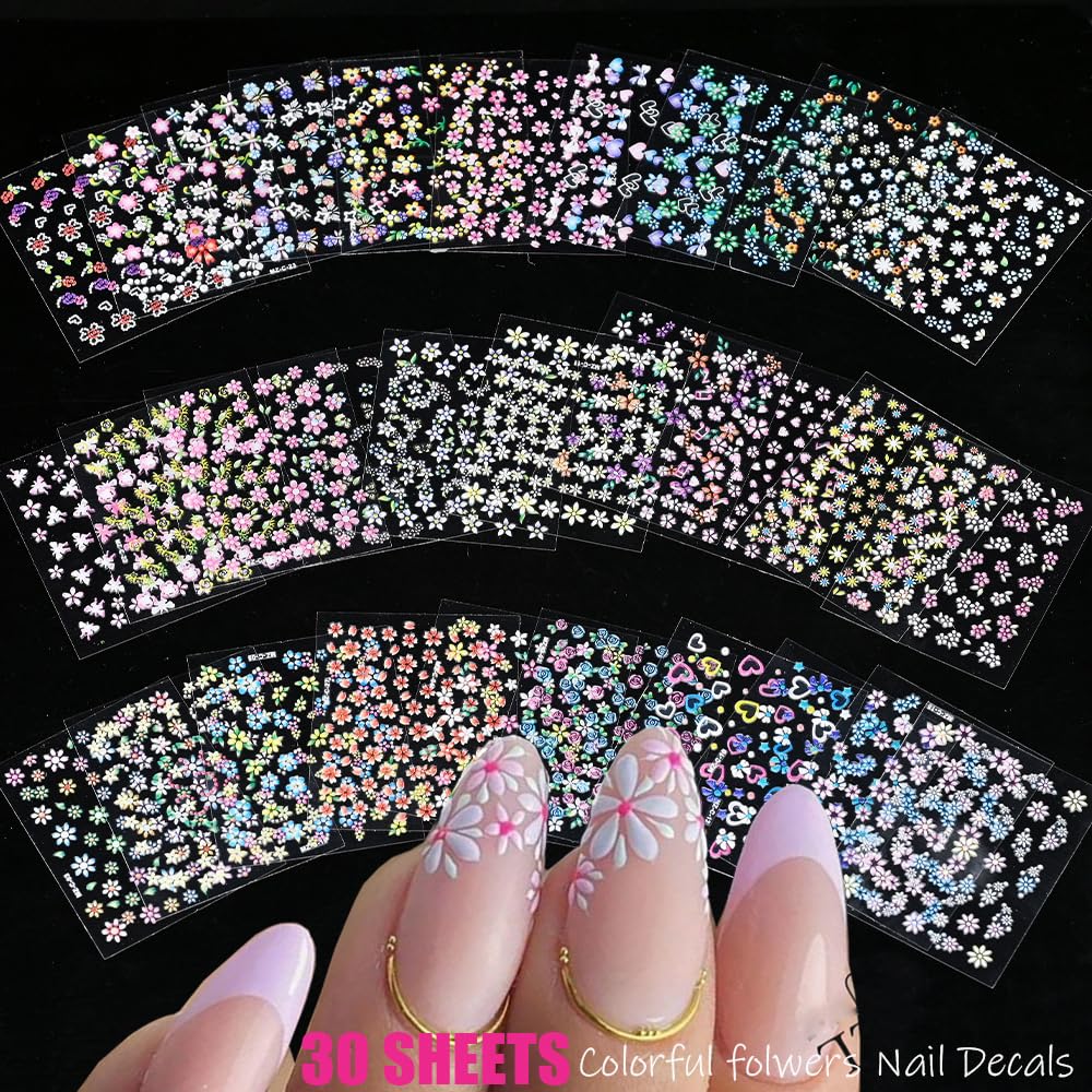 Zoance laser gold stickers with reflective accents for glamorous nails