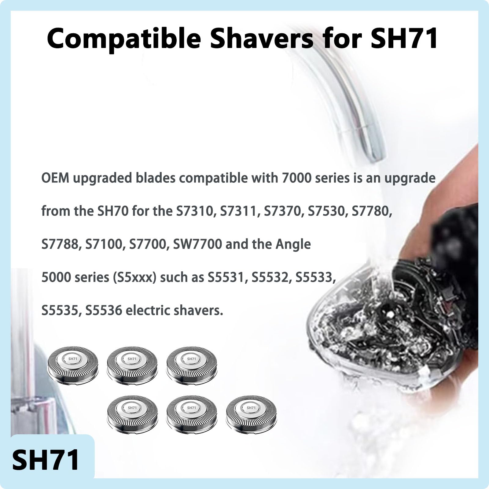 Zoasod SH71 wet and dry shaving capability for versatile grooming routines.