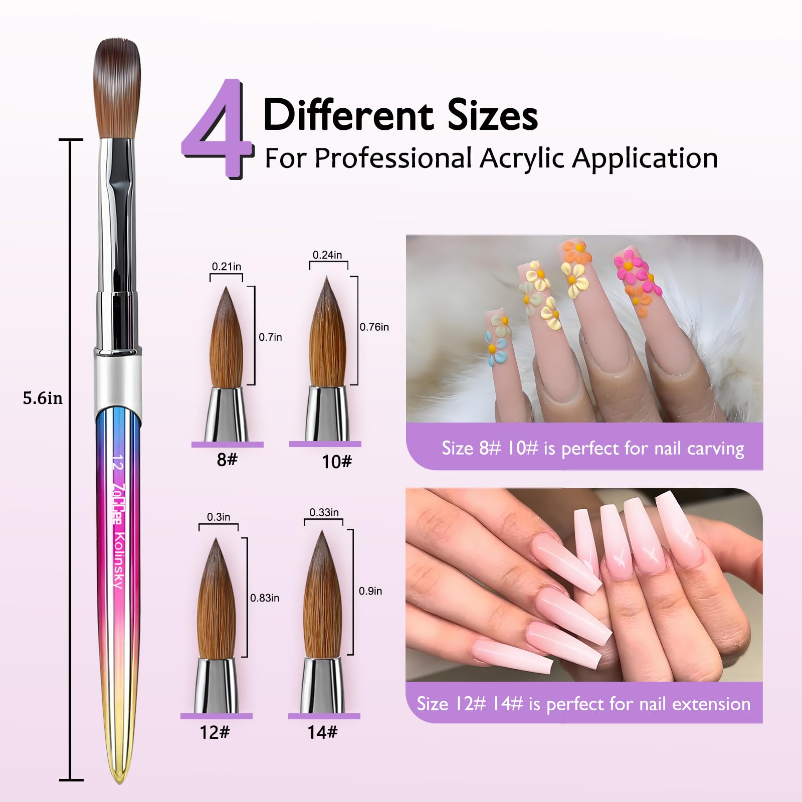 ZoCCee ferrule design secures bristles for consistent performance.