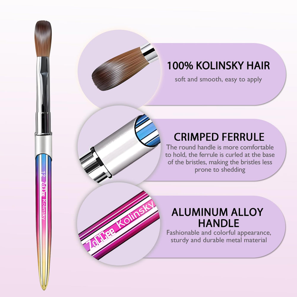 ZoCCee Kolinsky brush for professional bead control during extensions.