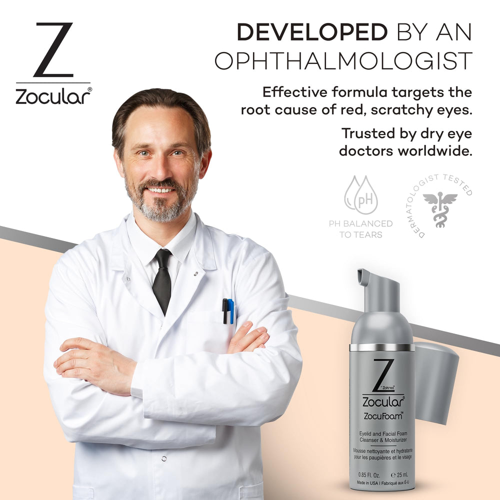 Zocular ZocuFoam close-up foam reveals creamy cleanse.