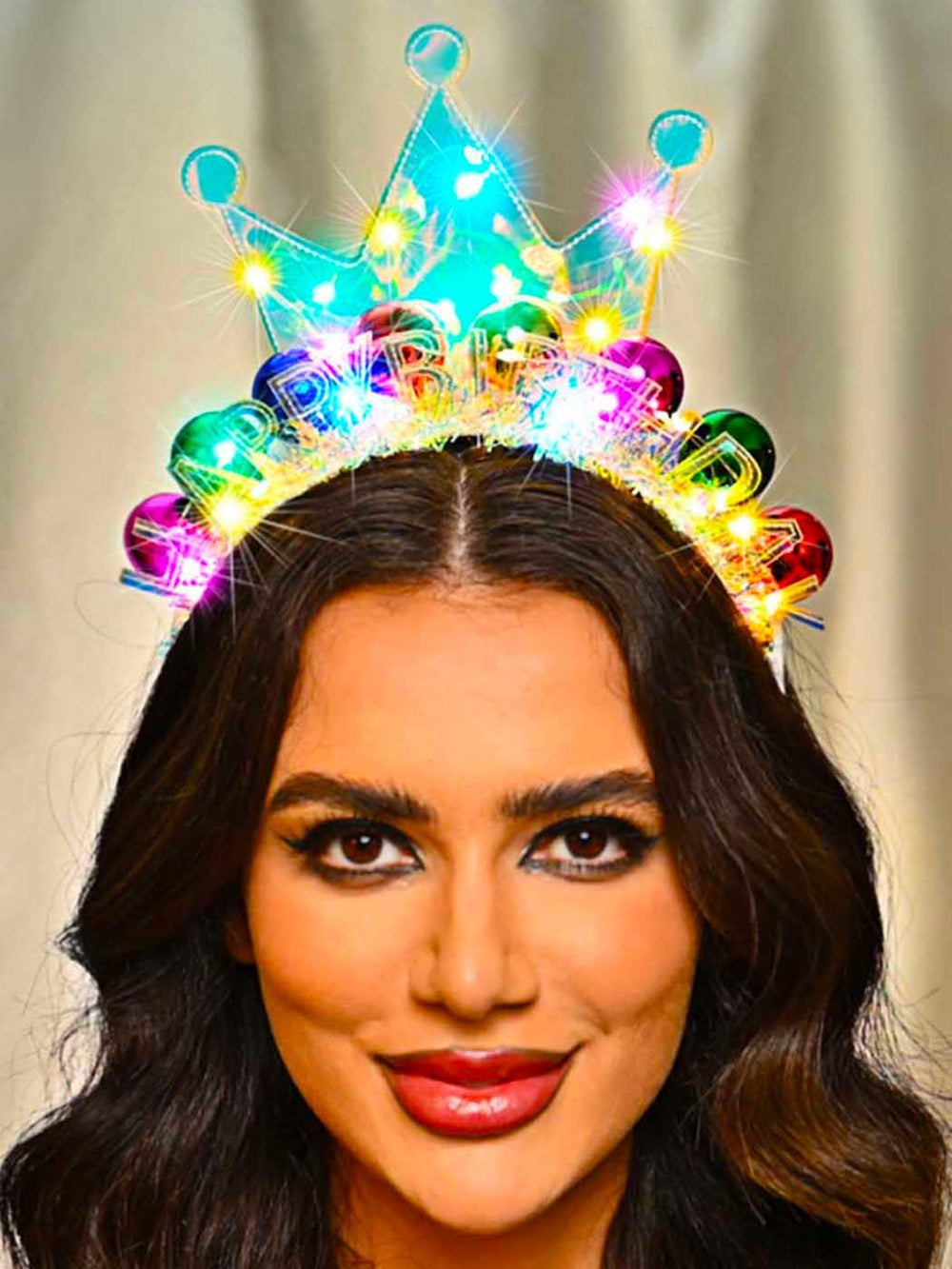 Zoestar light-up birthday crown headband packaging display shows gift-ready presentation.