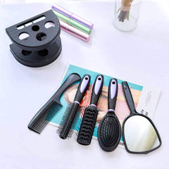 Zoestar paddle brush soft bristles gliding through hair for detangling