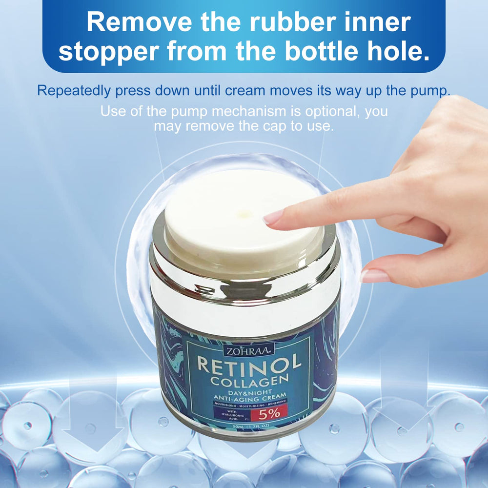 ZOHRAA retinol cream ingredients vitamin C E hyaluronic acid close-up