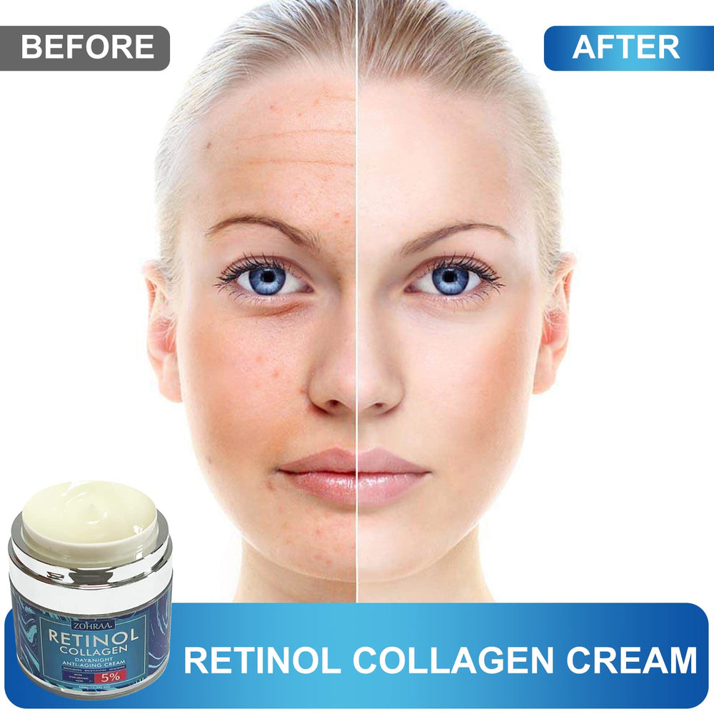 ZOHRAA retinol cream night routine application on clean skin