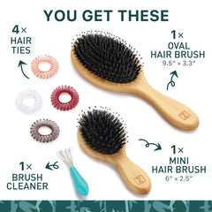 Zollo mini travel hair brush ideal for on-the-go detangling.