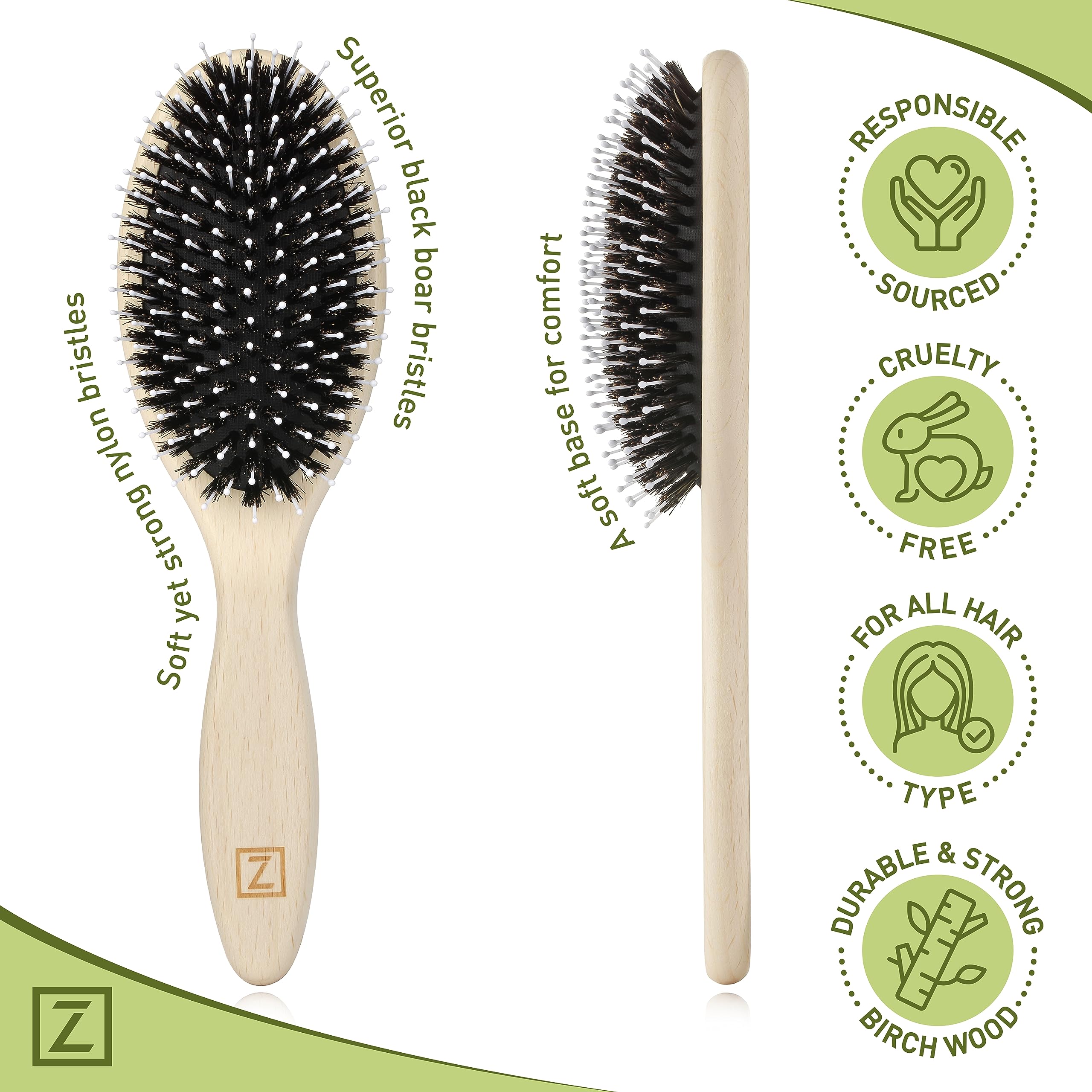 Zollo wet-dry styling tool suitable for post-shower detangling