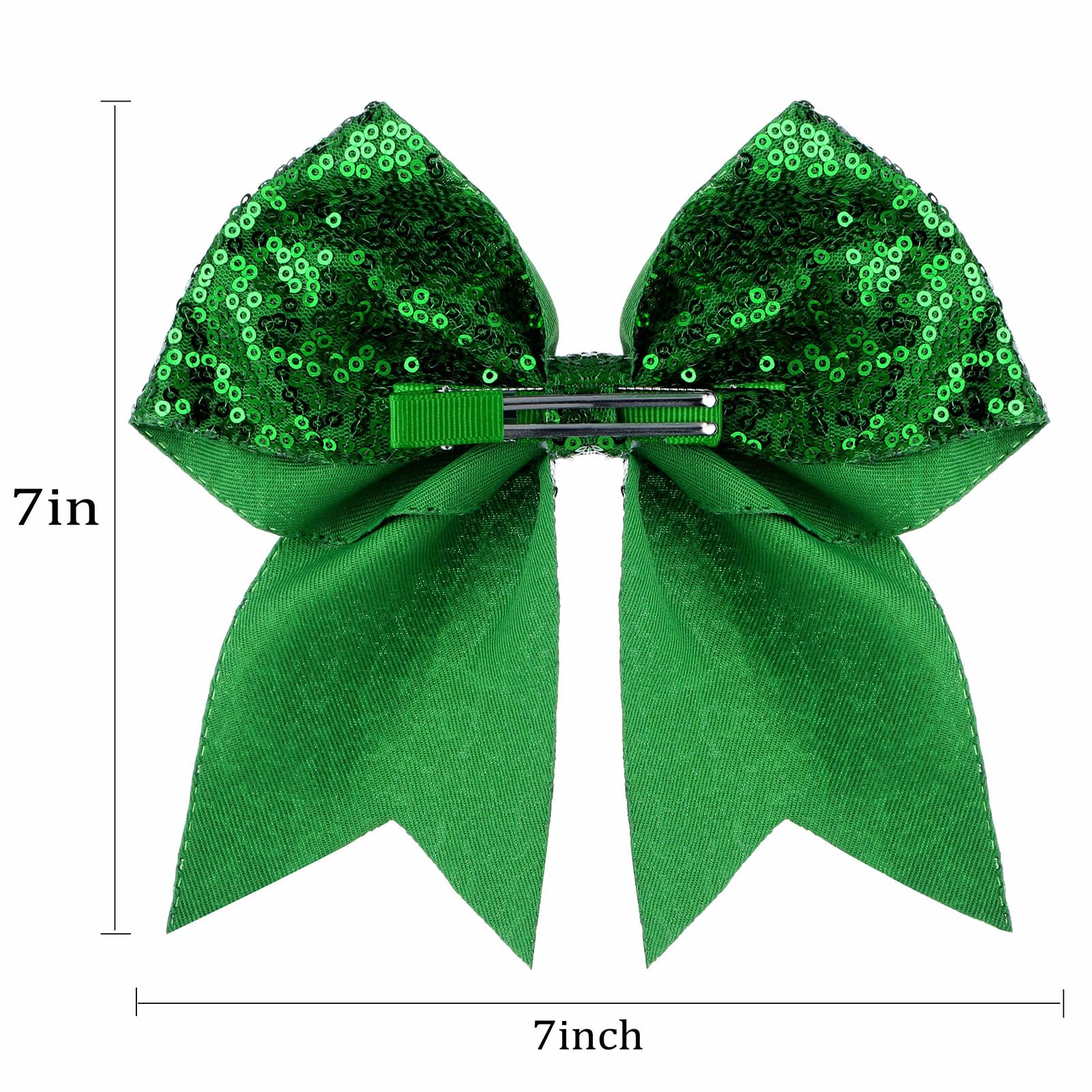Zolyco green glitter bow packaging shot highlights premium handmade craftsmanship.