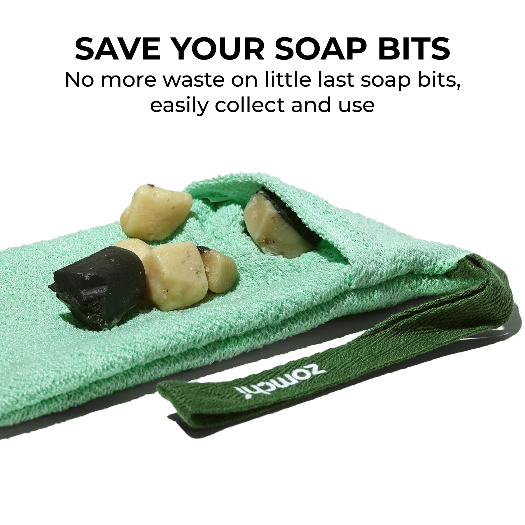 ZOMCHI bar soap saver bags quick foaming action boosts rich lather