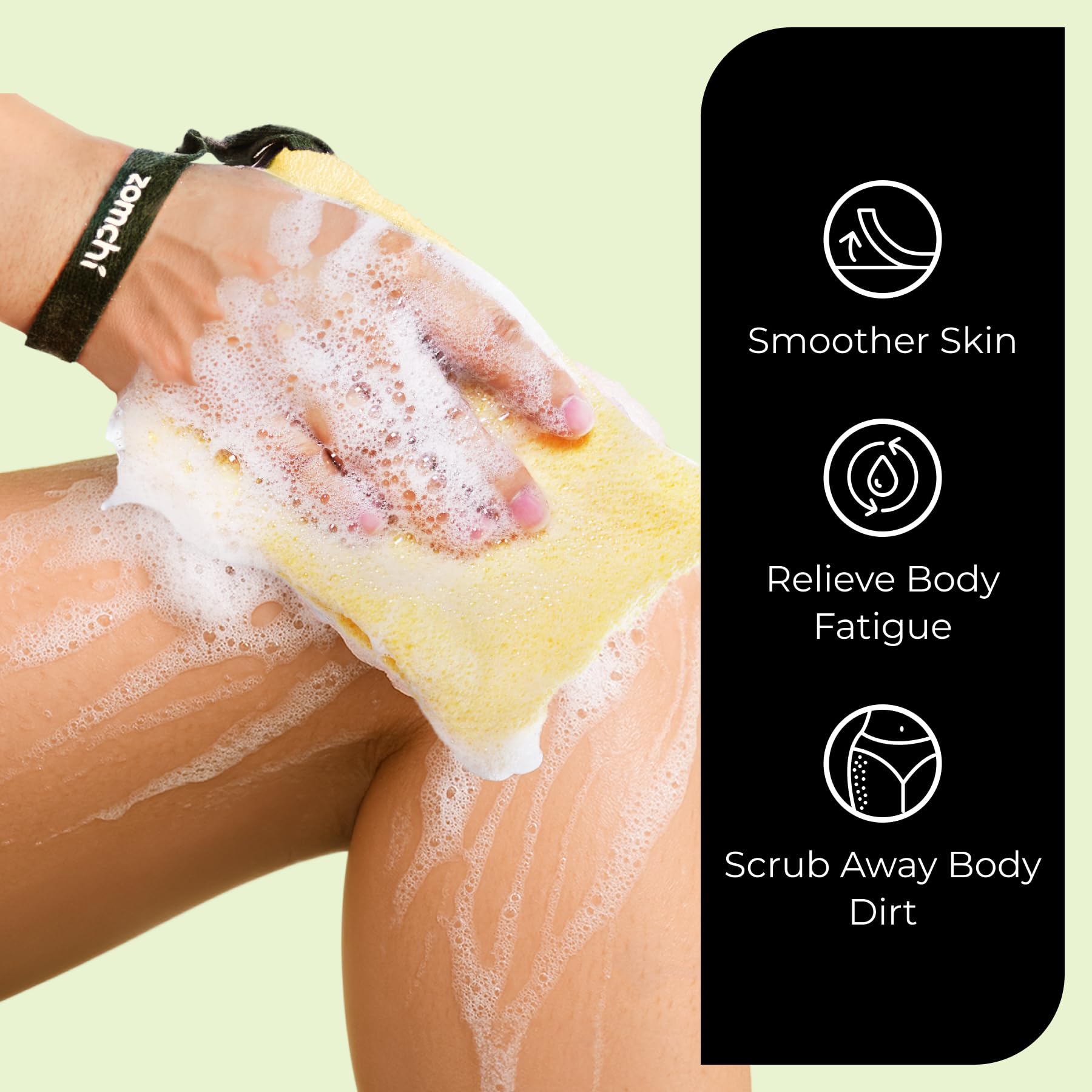 ZOMCHI bar soap saver long loop for easy hanging and quick drying.
