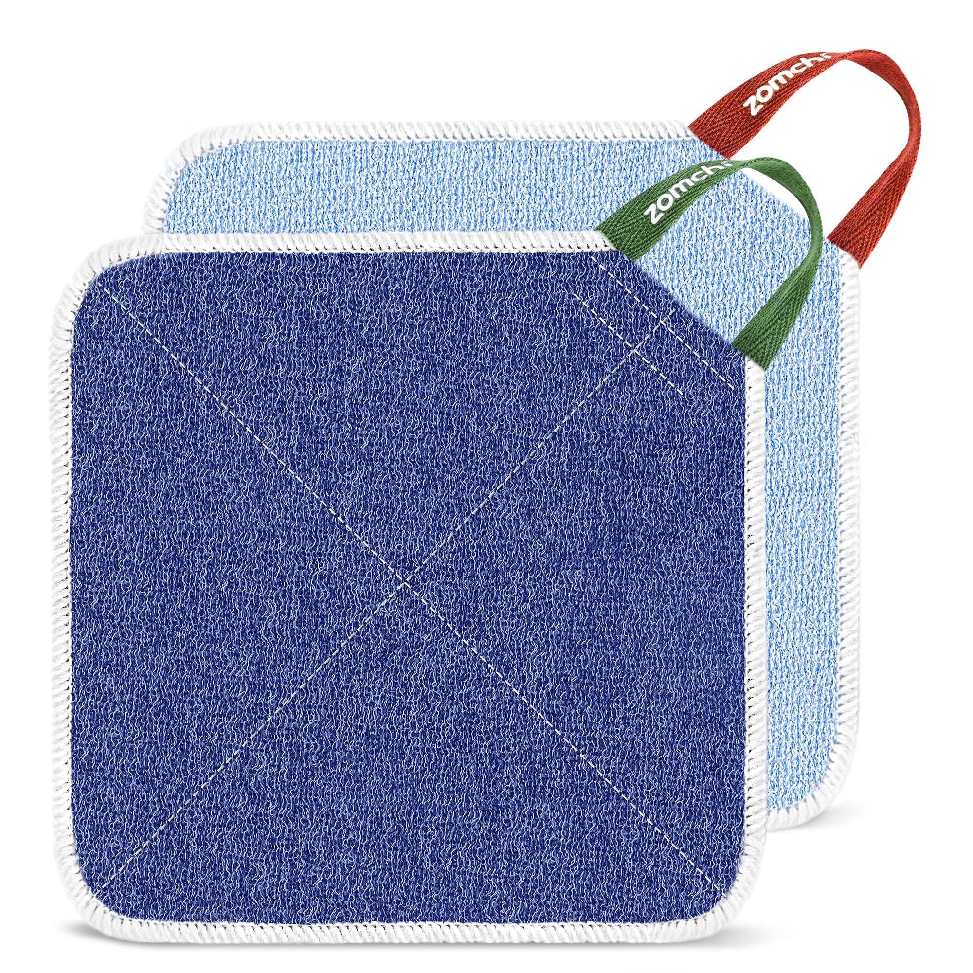 ZOMCHI dual-texture washcloth soft side close-up for gentle daily cleansing.