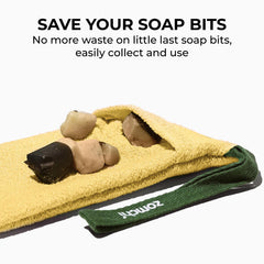 ZOMCHI exfoliating soap bag soft texture provides gentle scrub for kids and daily use.
