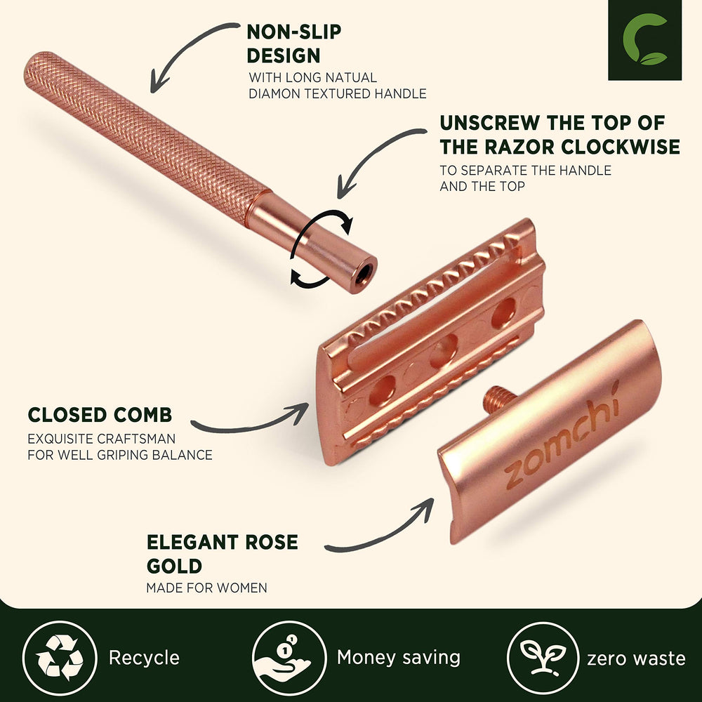 ZOMCHI five stainless-steel blades wrapped for safe handling and longevity