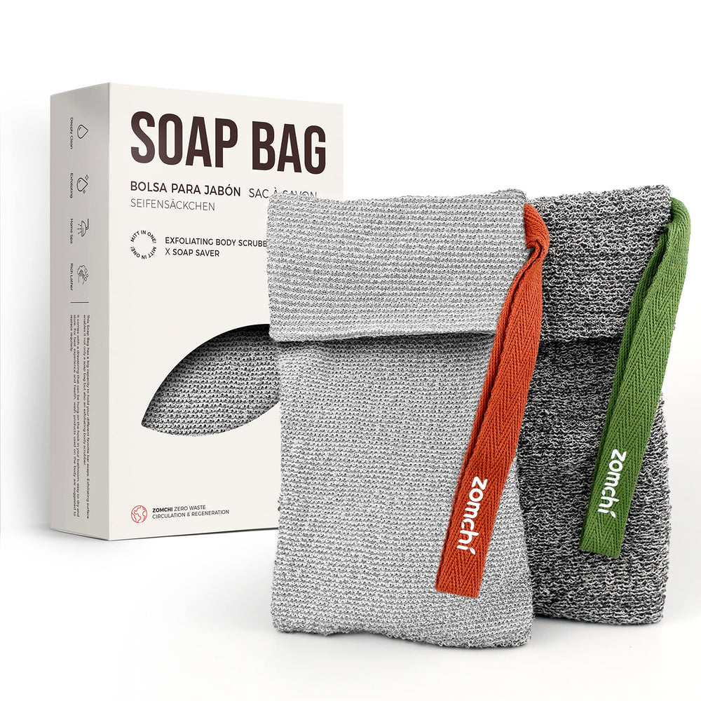 ZOMCHI rough pouch close-up for vigorous exfoliation on elbows