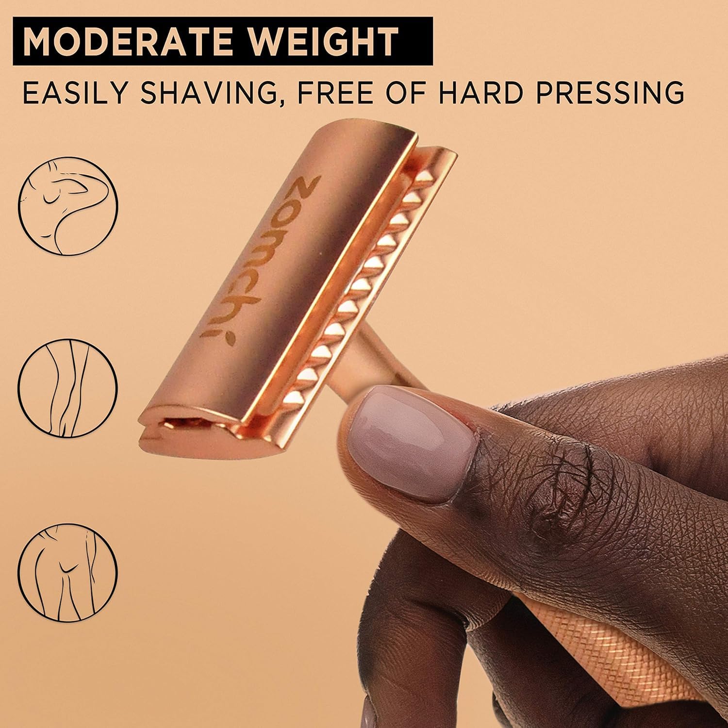 ZOMCHI safety razor blades wrapped for safe handling and sharp performance.