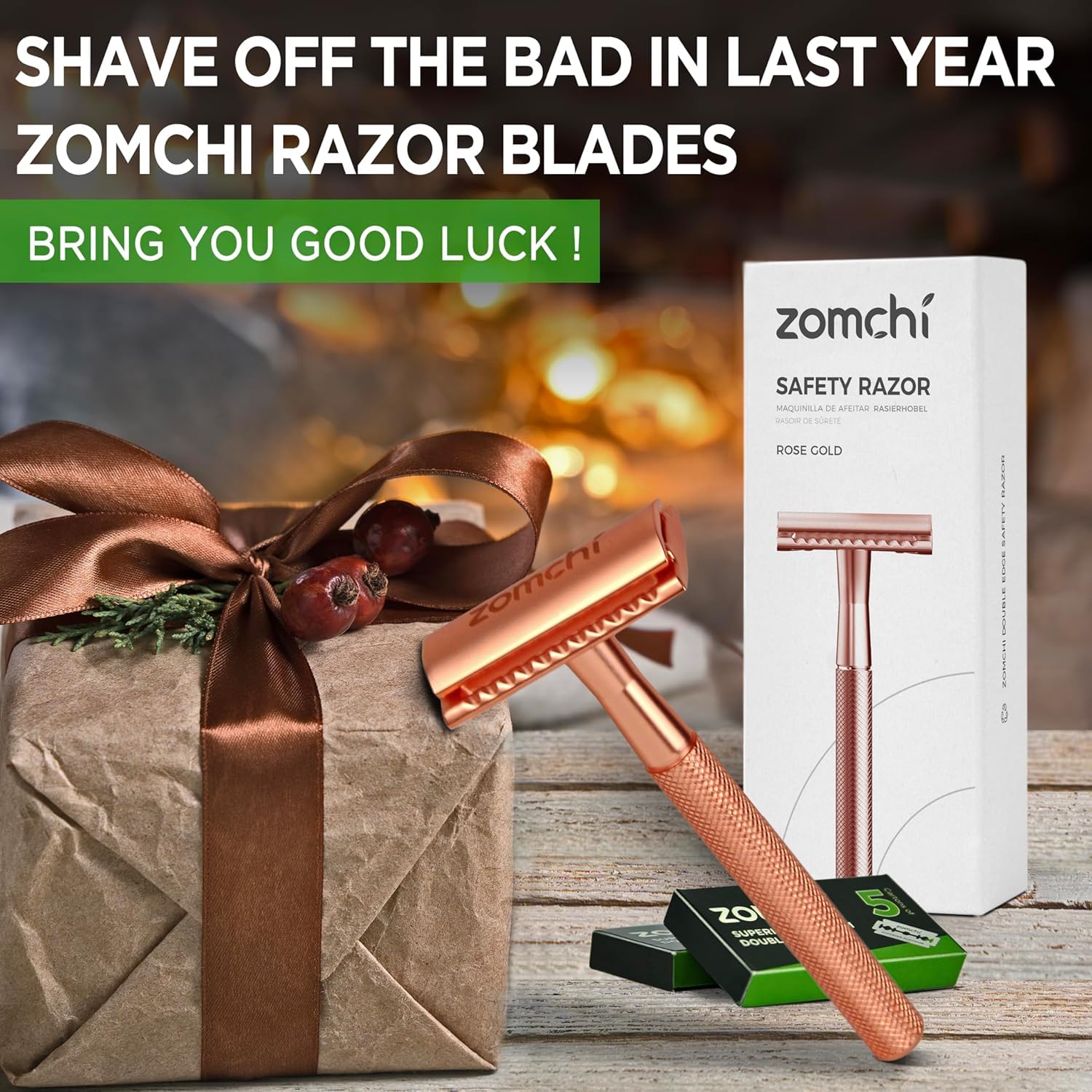 ZOMCHI plastic-free shaving promotes eco-friendly grooming habits.